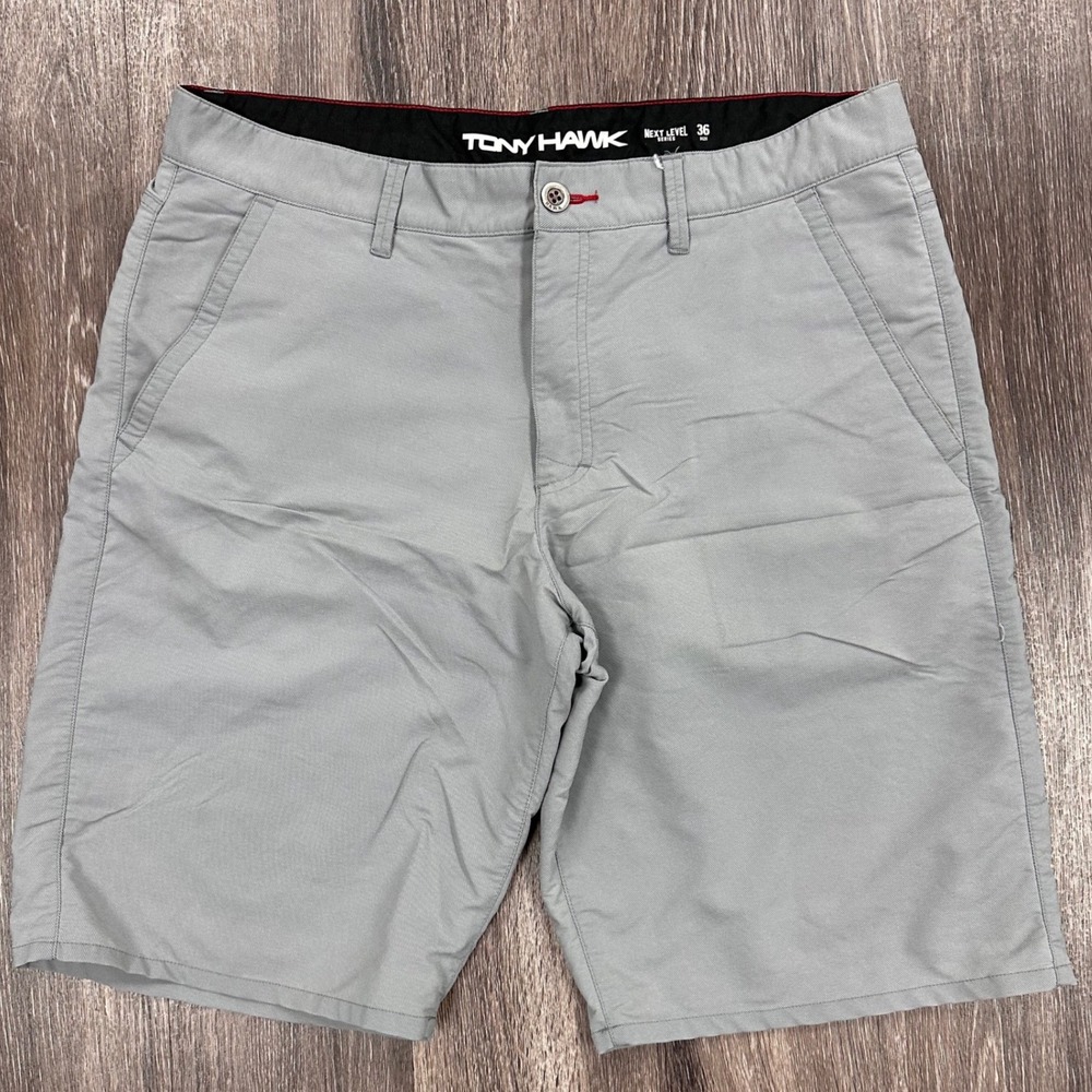 Tony Hawk Next Level Series Shorts Size 36 Gray Skateboarding Casual Mens Surf